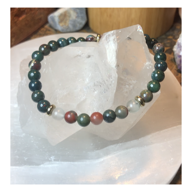 Bloodstone Gemstone Bracelet