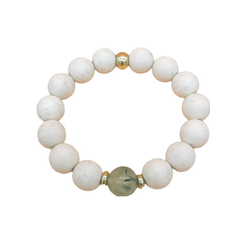 Magnesite/Prehite Gemstone Bracelet