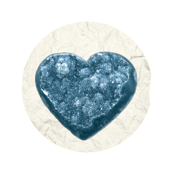 Heart Shaped Moss Agate Druzy